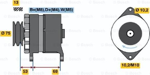 BOSCH 6 033 GB3 034 - Генератор autocars.com.ua