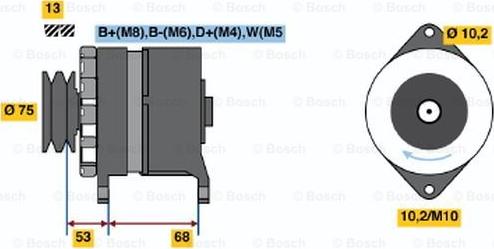 BOSCH 6 033 GB3 036 - Генератор autocars.com.ua