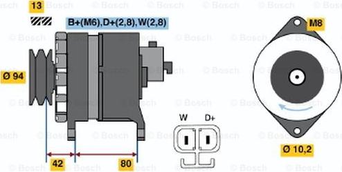 BOSCH 6 033 GB4 008 - Генератор autocars.com.ua