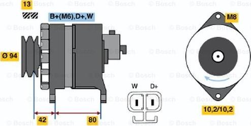 BOSCH 6 033 GB4 020 - Генератор avtokuzovplus.com.ua