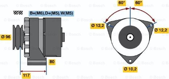 BOSCH 9 120 080 113 - Генератор avtokuzovplus.com.ua