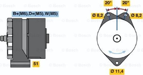 BOSCH 9 120 080 114 - Генератор autocars.com.ua