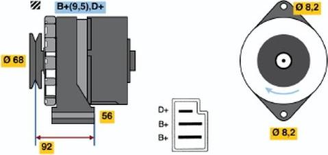 BOSCH 9 120 080 139 - Генератор avtokuzovplus.com.ua