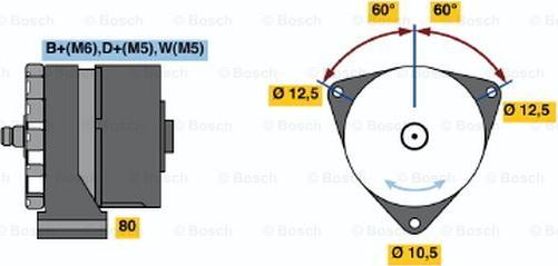 BOSCH 9 120 080 154 - Генератор autocars.com.ua