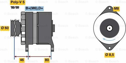 BOSCH 9 120 080 172 - Генератор autocars.com.ua