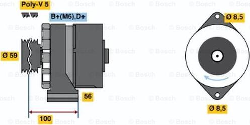 BOSCH 9 120 080 173 - Генератор autodnr.net