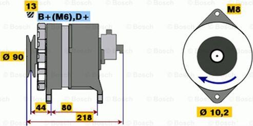 BOSCH 9 120 334 628 - Генератор autocars.com.ua