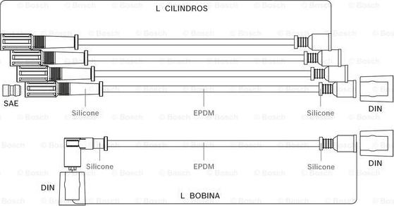 BOSCH 9 295 080 037 - Комплект проводов зажигания autodnr.net
