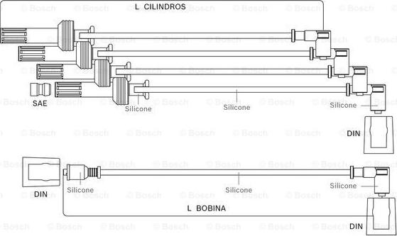 BOSCH 9 295 080 055 - Комплект проводів запалювання autocars.com.ua