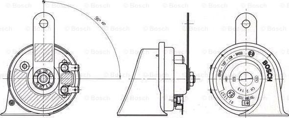 BOSCH 9 320 335 012 - Звуковий сигнал autocars.com.ua