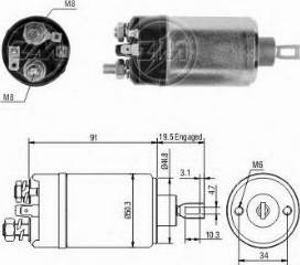 BOSCH 9 330 081 024 - Тягове реле, стартер autocars.com.ua