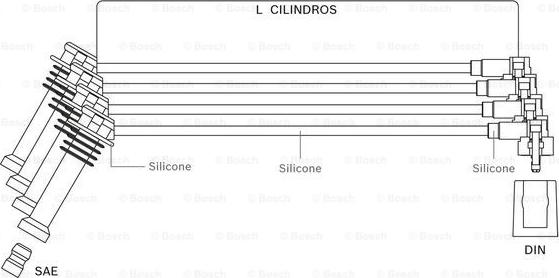 BOSCH F 000 99C 072 - Комплект проводів запалювання autocars.com.ua
