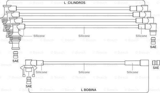 BOSCH F 000 99C 085 - Комплект проводів запалювання autocars.com.ua