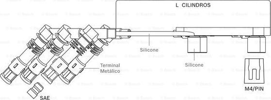 BOSCH F 000 99C 090 - Комплект проводів запалювання autocars.com.ua