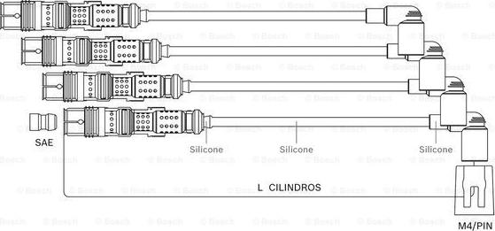 BOSCH F 000 99C 125 - Комплект проводів запалювання autocars.com.ua