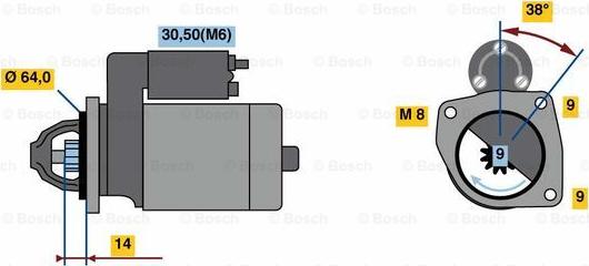 BOSCH F 000 AL0 319 - Стартер avtokuzovplus.com.ua