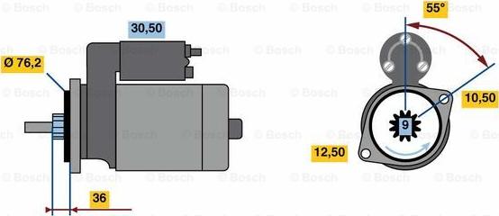 BOSCH F 000 AL0 335 - Стартер autocars.com.ua