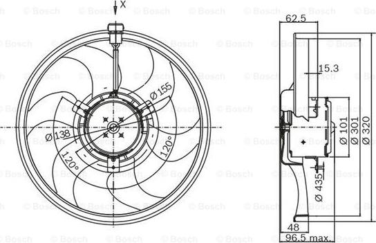 BOSCH F 006 B10 257 - Электродвигатель, вентилятор радиатора avtokuzovplus.com.ua