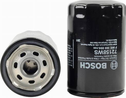 BOSCH F 00E 369 894 - Масляний фільтр autocars.com.ua