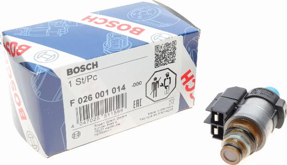 BOSCH F 026 001 014 - Клапан перемикання, автоматична коробка передач autocars.com.ua