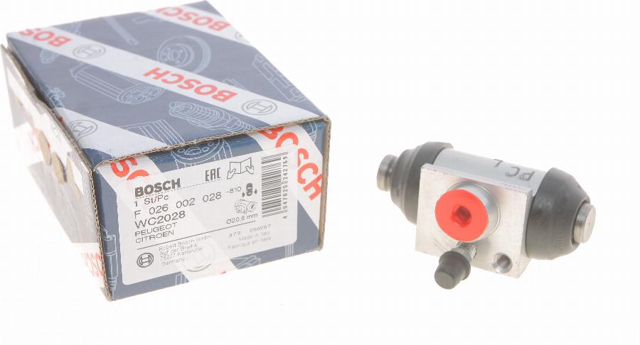 BOSCH F 026 002 028 - Колесный тормозной цилиндр avtokuzovplus.com.ua