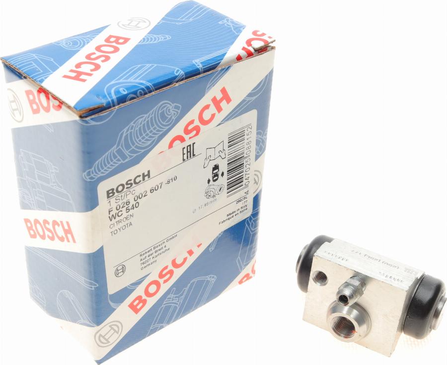 BOSCH F 026 002 607 - Колесный тормозной цилиндр avtokuzovplus.com.ua