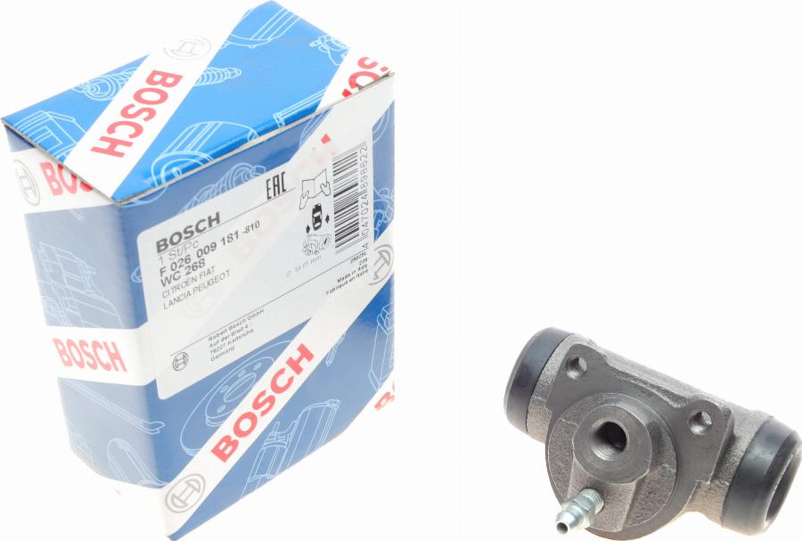 BOSCH F 026 009 181 - Колесный тормозной цилиндр avtokuzovplus.com.ua