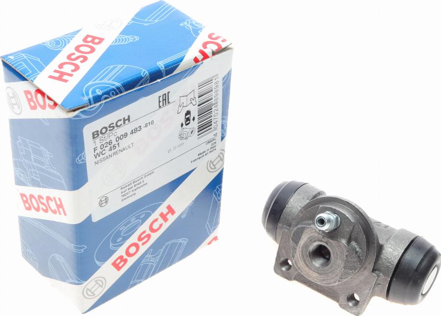 BOSCH F 026 009 483 - Колесный тормозной цилиндр avtokuzovplus.com.ua