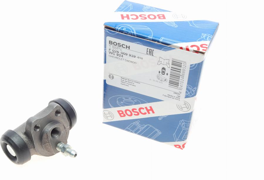 BOSCH F 026 009 939 - Колісний гальмівний циліндр autocars.com.ua