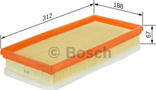 BOSCH F 026 400 007 - Воздушный фильтр avtokuzovplus.com.ua