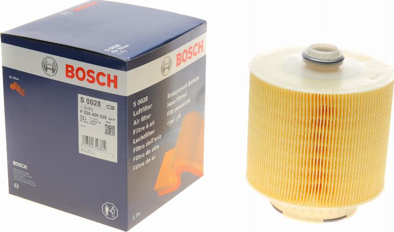 BOSCH F 026 400 028 - Повітряний фільтр autocars.com.ua