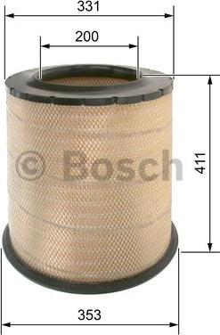 BOSCH F 026 400 034 - Повітряний фільтр autocars.com.ua