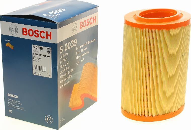 BOSCH F 026 400 039 - Повітряний фільтр autocars.com.ua