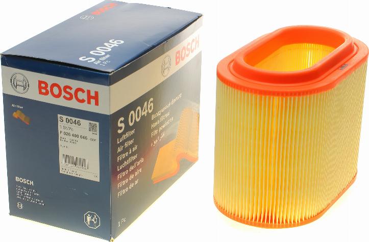 BOSCH F 026 400 046 - Повітряний фільтр autocars.com.ua