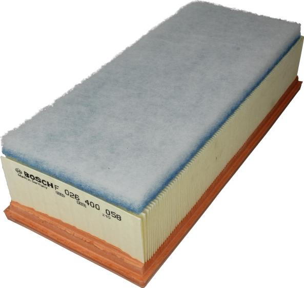 BOSCH F 026 400 058 - Повітряний фільтр autocars.com.ua
