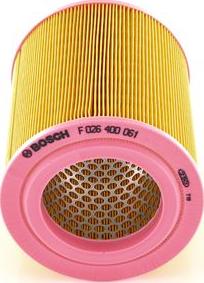 BOSCH F 026 400 061 - Повітряний фільтр autocars.com.ua