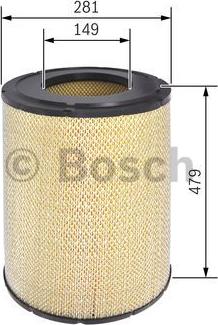 BOSCH F 026 400 087 - Воздушный фильтр avtokuzovplus.com.ua