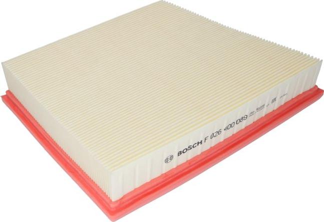 BOSCH F 026 400 089 - Повітряний фільтр autocars.com.ua
