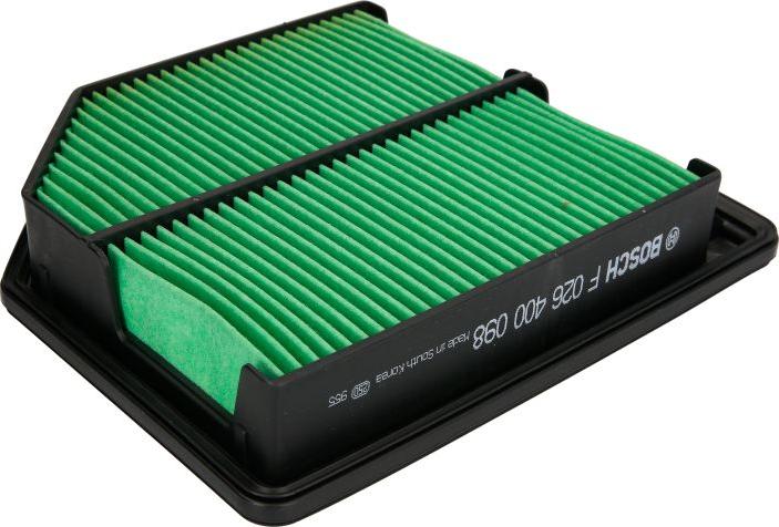 BOSCH F 026 400 098 - Повітряний фільтр autocars.com.ua