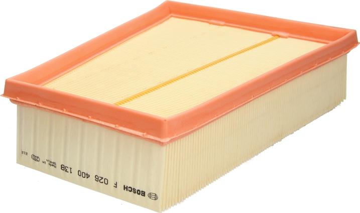 BOSCH F 026 400 138 - Повітряний фільтр autocars.com.ua