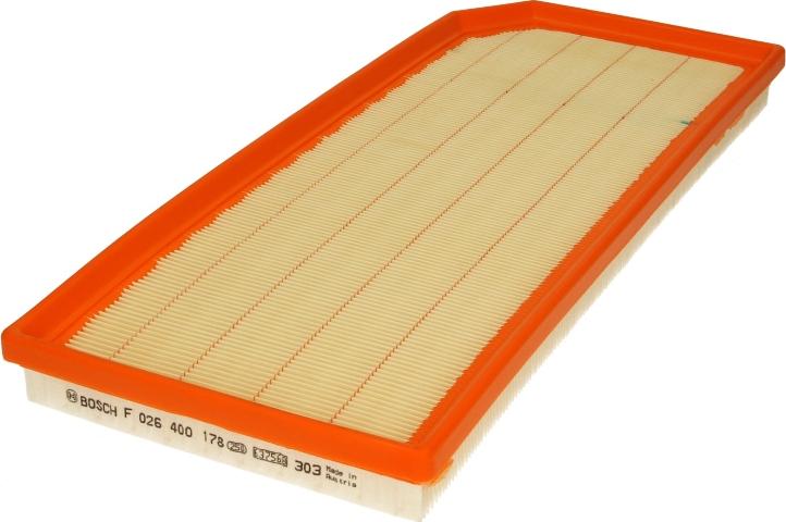BOSCH F 026 400 178 - Повітряний фільтр autocars.com.ua