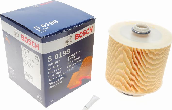 BOSCH F 026 400 198 - Повітряний фільтр autocars.com.ua