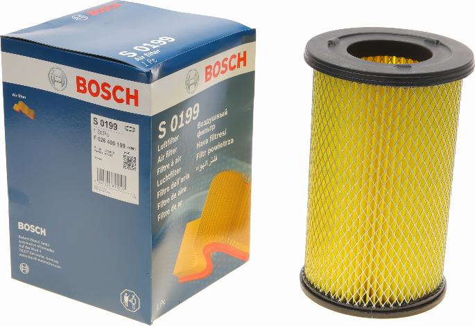 BOSCH F 026 400 199 - Повітряний фільтр autocars.com.ua