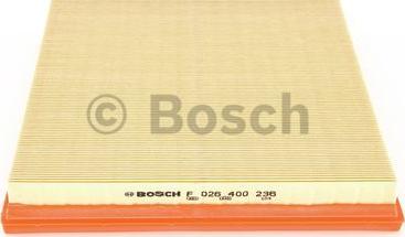 BOSCH F 026 400 236 - Повітряний фільтр autocars.com.ua