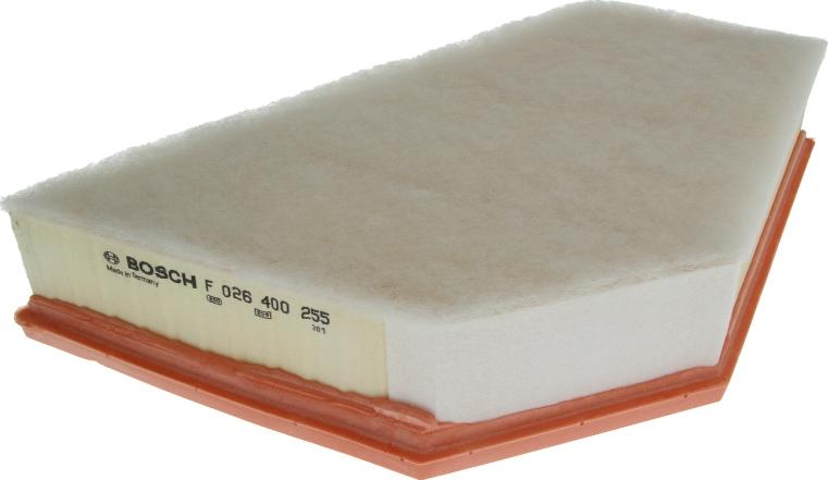 BOSCH F 026 400 255 - Повітряний фільтр autocars.com.ua