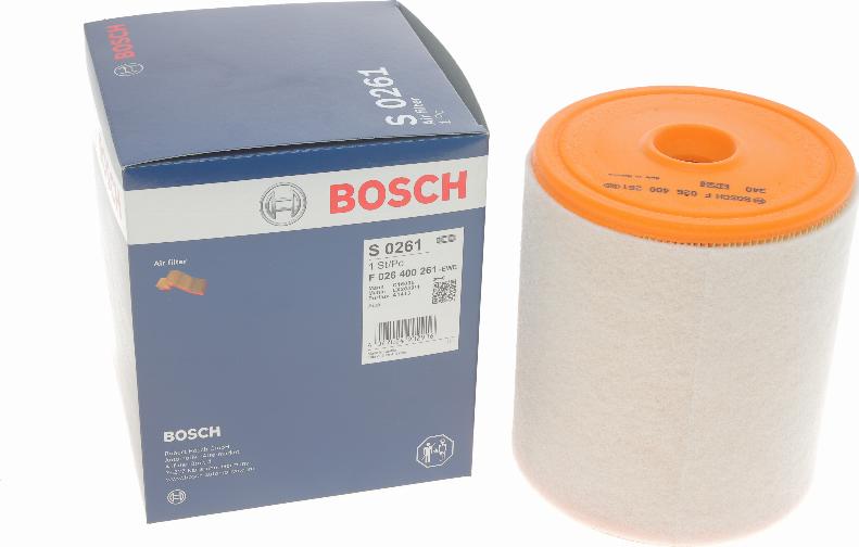 BOSCH F 026 400 261 - Воздушный фильтр avtokuzovplus.com.ua