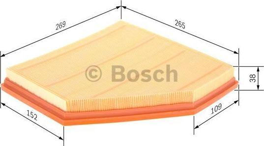 BOSCH F 026 400 270 - Повітряний фільтр autocars.com.ua