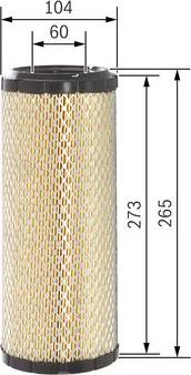 BOSCH F 026 400 319 - Повітряний фільтр autocars.com.ua