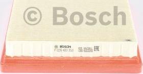 BOSCH F 026 400 358 - Повітряний фільтр autocars.com.ua