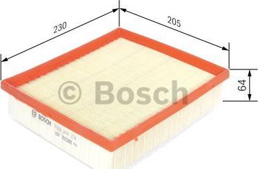 BOSCH F 026 400 374 - Воздушный фильтр avtokuzovplus.com.ua